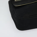 BURBERRY Blue Label Shoulder Bag Canvas Black Silver Auth bs27397-9