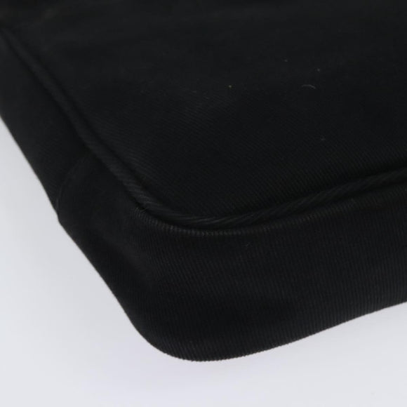 BURBERRY Blue Label Shoulder Bag Canvas Black Silver Auth bs27397