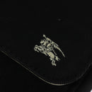 BURBERRY Blue Label Shoulder Bag Canvas Black Silver Auth bs27397-17