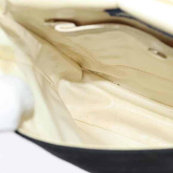 BURBERRY Blue Label Shoulder Bag Canvas Black Silver Auth bs27397