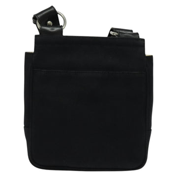 BURBERRY Blue Label Shoulder Bag Canvas Black Silver Auth bs27397 - 0