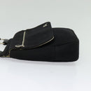 BURBERRY Blue Label Shoulder Bag Canvas Black Silver Auth bs27397-3