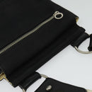 BURBERRY Blue Label Shoulder Bag Canvas Black Silver Auth bs27397-6