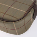 Burberrys Nova Check Pouch Canvas Beige Gold Auth bs27402-10