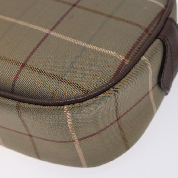 Burberrys Nova Check Pouch Canvas Beige Gold Auth bs27402