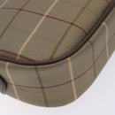 Burberrys Nova Check Pouch Canvas Beige Gold Auth bs27402-11