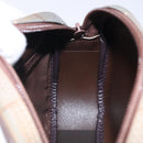 Burberrys Nova Check Pouch Canvas Beige Gold Auth bs27402-15