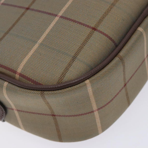 Burberrys Nova Check Pouch Canvas Beige Gold Auth bs27402