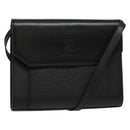 Burberrys Shoulder Bag Leather Black Gold Auth bs27403-1