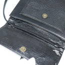 Burberrys Shoulder Bag Leather Black Gold Auth bs27403-10