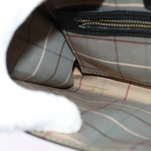 Burberrys Shoulder Bag Leather Black Gold Auth bs27403