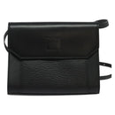 Burberrys Shoulder Bag Leather Black Gold Auth bs27403-13