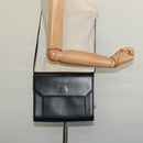 Burberrys Shoulder Bag Leather Black Gold Auth bs27403-21
