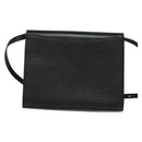 Burberrys Shoulder Bag Leather Black Gold Auth bs27403-2