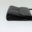 Burberrys Shoulder Bag Leather Black Gold Auth bs27403-4