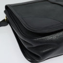 Burberrys Shoulder Bag Leather Navy Gold Auth bs27404-9