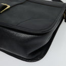 Burberrys Shoulder Bag Leather Navy Gold Auth bs27404-14