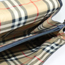 Burberrys Shoulder Bag Leather Navy Gold Auth bs27404-17