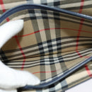 Burberrys Shoulder Bag Leather Navy Gold Auth bs27404-19