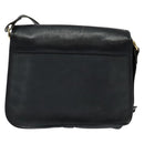 Burberrys Shoulder Bag Leather Navy Gold Auth bs27404-2