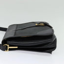 Burberrys Shoulder Bag Leather Navy Gold Auth bs27404-3