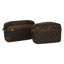 LOUIS VUITTON Monogram Clutch Bag 2Set LV Auth bs27408-1