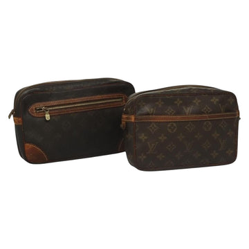 LOUIS VUITTON Monogram Clutch Bag 2Set LV Auth bs27408