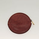 CARTIER Must Line Wallet Leather 3Set Bordeaux Gold Auth bs27409-11