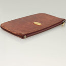 CARTIER Must Line Wallet Leather 3Set Bordeaux Gold Auth bs27409-20