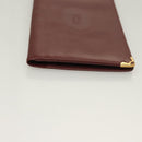 CARTIER Must Line Wallet Leather 3Set Bordeaux Gold Auth bs27409-6