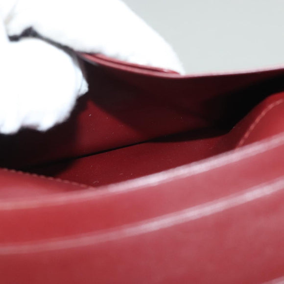 CARTIER Must Line Wallet Leather 3Set Bordeaux Gold Auth bs27409