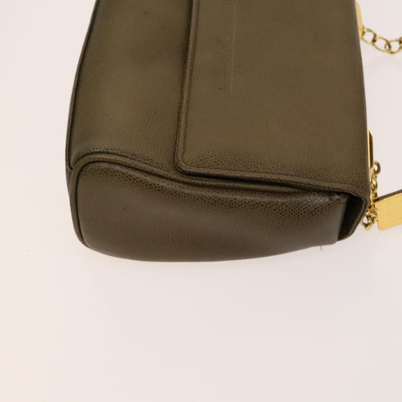 GIVENCHY Shoulder Bag Leather 2Set Brown Black gold Auth bs27411