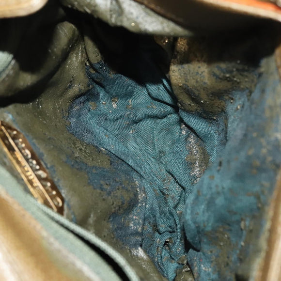 GIVENCHY Shoulder Bag Leather 2Set Brown Black gold Auth bs27411