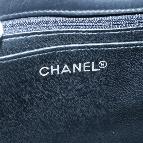 CHANEL Matelasse Chain Shoulder Bag Lamb Skin Black Gold CC Auth bs27414