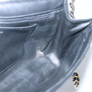 CHANEL Matelasse Chain Shoulder Bag Lamb Skin Black Gold CC Auth bs27414-18