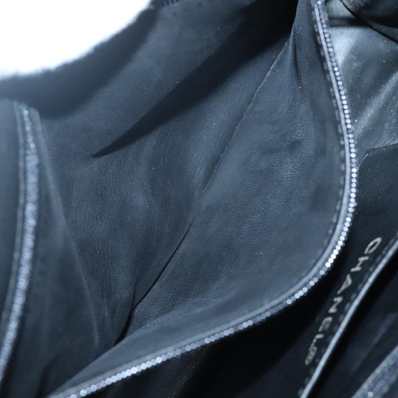 CHANEL Matelasse Chain Shoulder Bag Lamb Skin Black Gold CC Auth bs27414