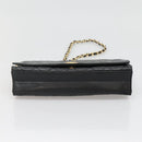 CHANEL Matelasse Chain Shoulder Bag Lamb Skin Black Gold CC Auth bs27414-5