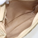 CHANEL Matelasse Chain Shoulder Bag Lamb Skin Beige Gold CC Auth bs27415-17