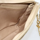 CHANEL Matelasse Chain Shoulder Bag Lamb Skin Beige Gold CC Auth bs27415-18