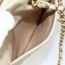 CHANEL Matelasse Chain Shoulder Bag Lamb Skin Beige Gold CC Auth bs27415-24