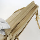 CHANEL Matelasse Chain Shoulder Bag Lamb Skin Beige Gold CC Auth bs27415-6