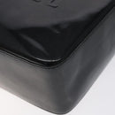 CHANEL Tote Bag Enamel Black Gold CC Auth bs27418-10