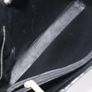 CHANEL Tote Bag Enamel Black Gold CC Auth bs27418-15