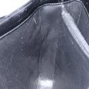 CHANEL Tote Bag Enamel Black Gold CC Auth bs27418-16