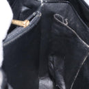 CHANEL Tote Bag Enamel Black Gold CC Auth bs27418-17