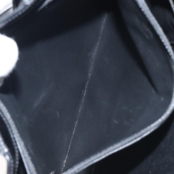 CHANEL Tote Bag Enamel Black Gold CC Auth bs27418