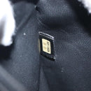 CHANEL Tote Bag Enamel Black Gold CC Auth bs27418-20