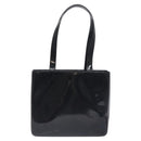 CHANEL Tote Bag Enamel Black Gold CC Auth bs27418-3