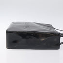 CHANEL Tote Bag Enamel Black Gold CC Auth bs27418-4