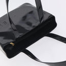 CHANEL Tote Bag Enamel Black Gold CC Auth bs27418-6